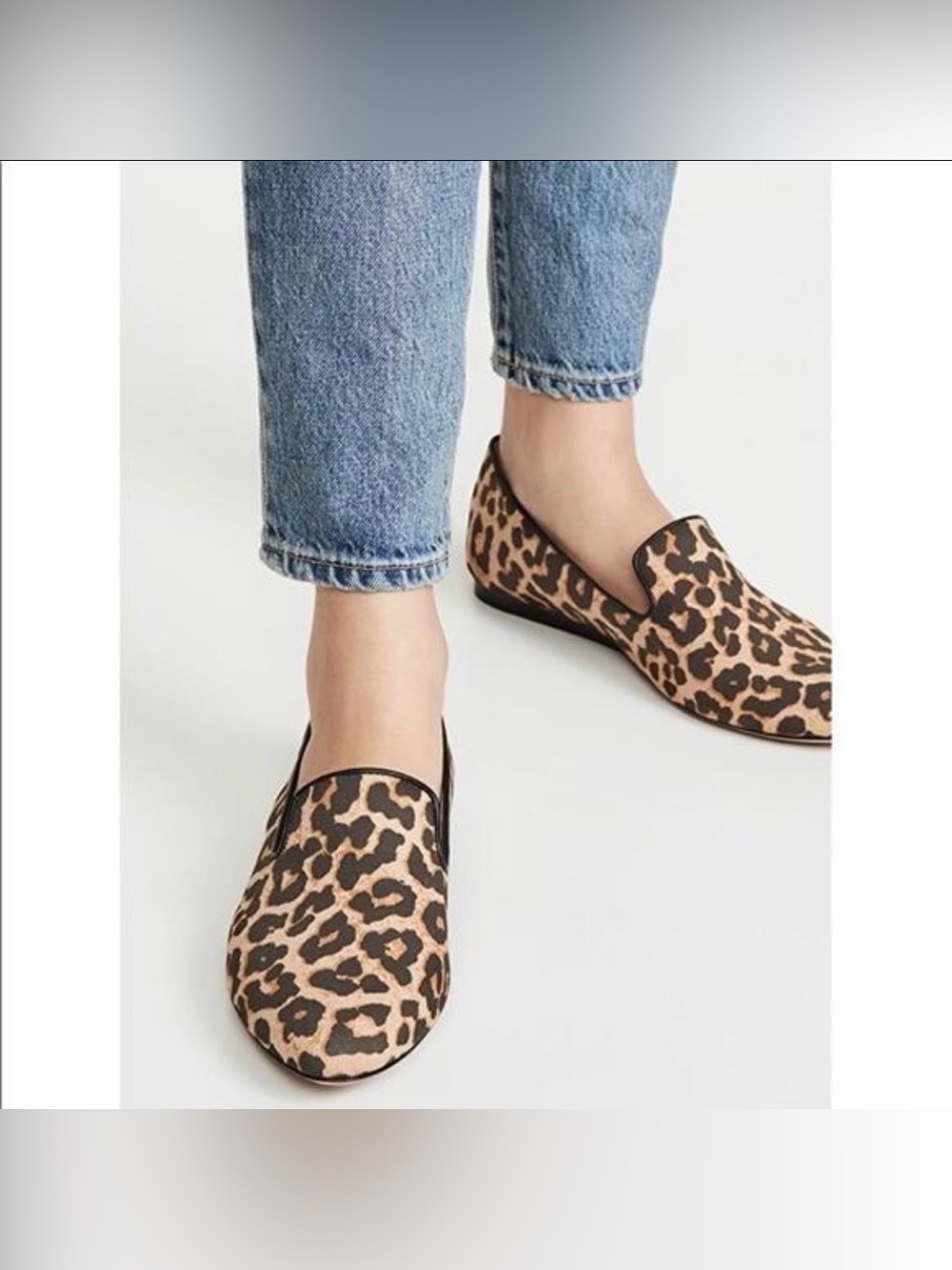 Veronica Beard Leopard Canvas Smoking Loafers Flats 39 US 8